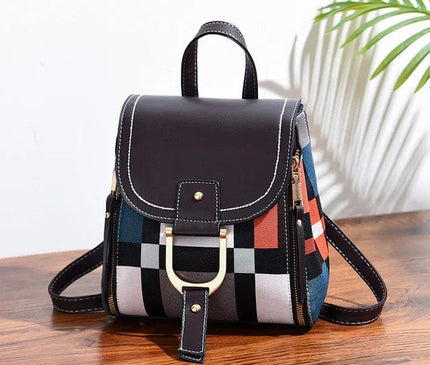 sac-a-dos-compact-urbain-a-motifs-geometriques-et-rabat-camel