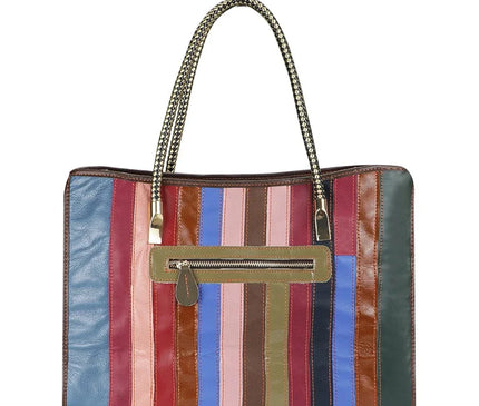 Fourre-Tout Multicolore au Tressage Unique