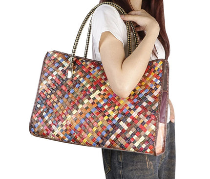 Fourre-Tout Multicolore au Tressage Unique