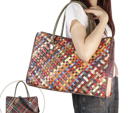 Fourre-Tout Multicolore au Tressage Unique