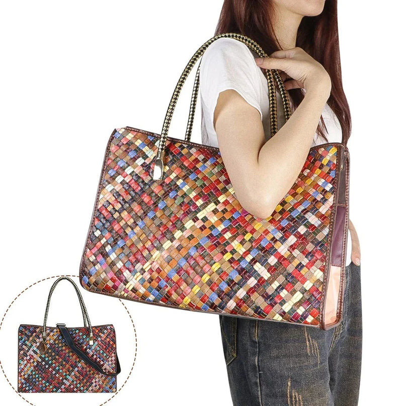 Fourre-Tout Multicolore au Tressage Unique