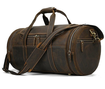 Sac de Voyage Rectangulaire Vintage avec Bandoulière Amovible
