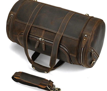 Sac de Voyage Rectangulaire Vintage avec Bandoulière Amovible