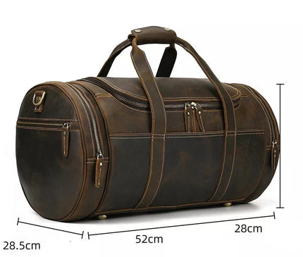 Sac de Voyage Rectangulaire Vintage avec Bandoulière Amovible