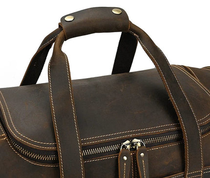 Sac de Voyage Rectangulaire Vintage avec Bandoulière Amovible