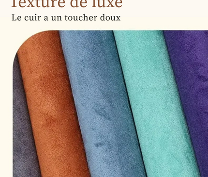 Patch tissu en cuir auto-adhésif multicolore
