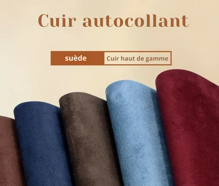 Patch tissu en cuir auto-adhésif multicolore