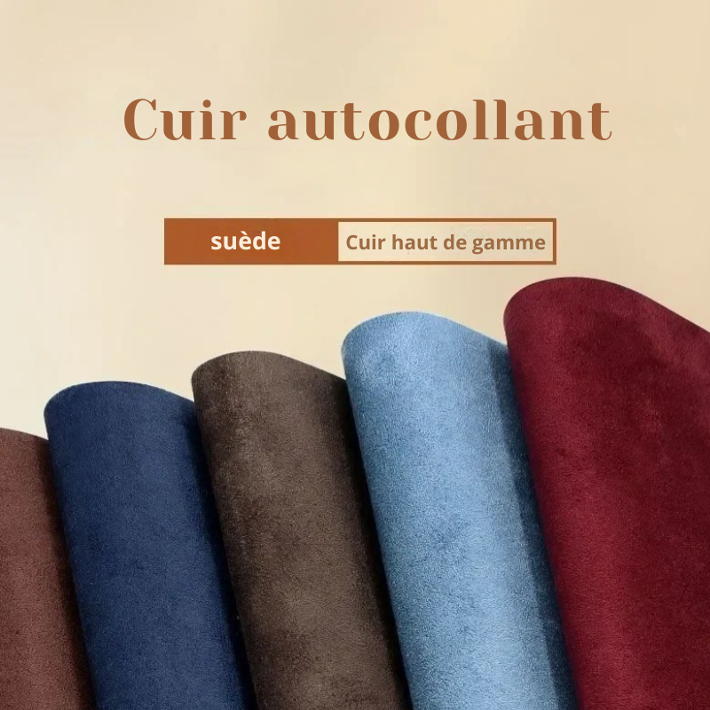 Patch tissu en cuir auto-adhésif multicolore