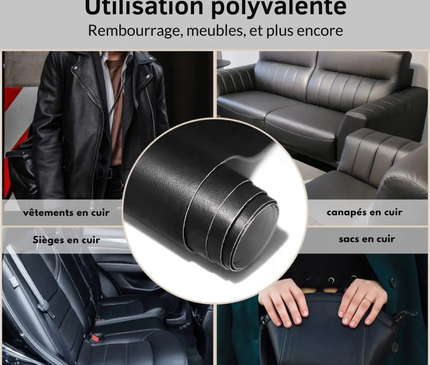 Patch Cuir Autocollant Grainé – Réparation et Découpe Facile