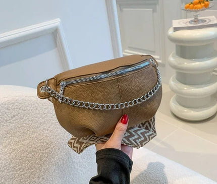 sac-banane-compact-orange-sangle-motifs-geometriques