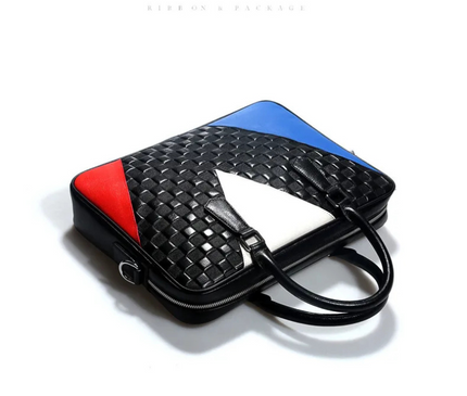 Sac cuir ordinateur avec Motif TriCouleure Moderne