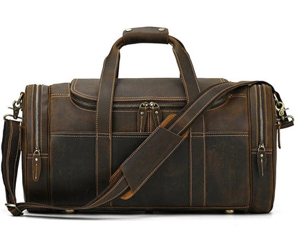 Sac de Voyage Rectangulaire Vintage avec Bandoulière Amovible