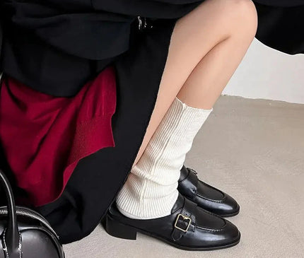 mule-marron-boucle-doree-talon-rectangulaire