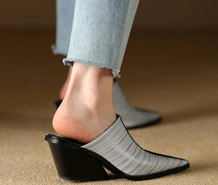 mules-feminines-talon-compense-pointe-effilee