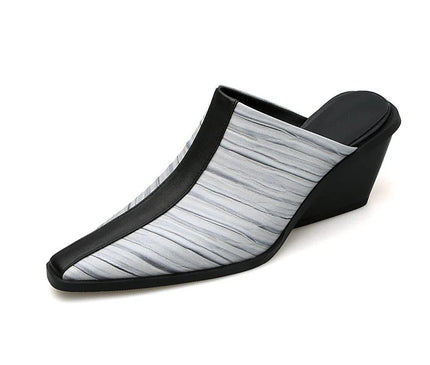mules-feminines-talon-compense-pointe-effilee