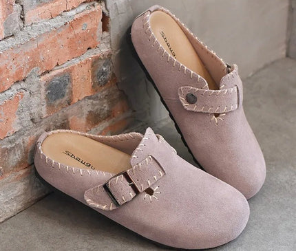 mules-taupe-couture-apparente-boucle