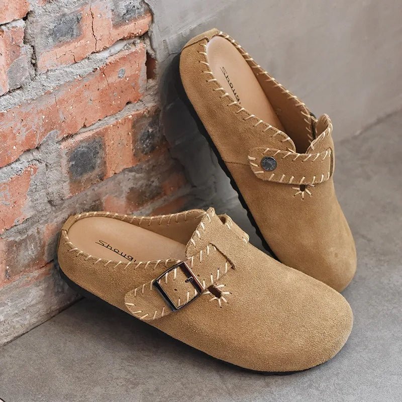 mules-taupe-couture-apparente-boucle