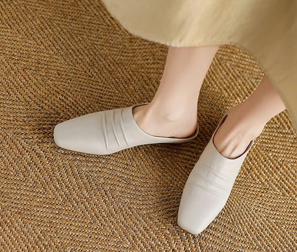 mule-femme-marron-minimaliste-bout-pointu