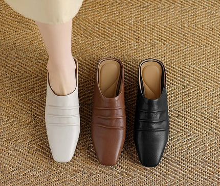 mule-femme-marron-minimaliste-bout-pointu
