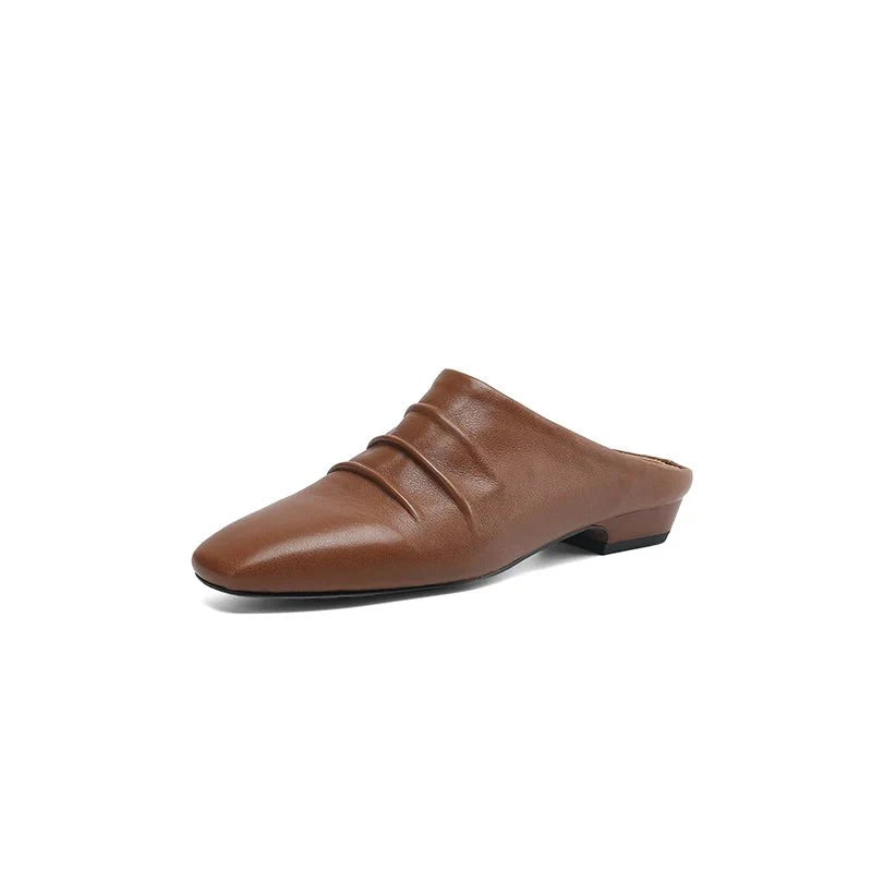 mule-femme-marron-minimaliste-bout-pointu