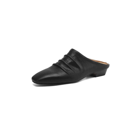 mule-femme-marron-minimaliste-bout-pointu
