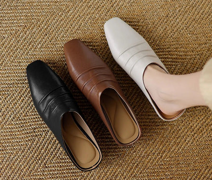 mule-femme-marron-minimaliste-bout-pointu