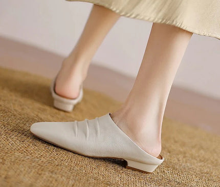 mule-femme-marron-minimaliste-bout-pointu