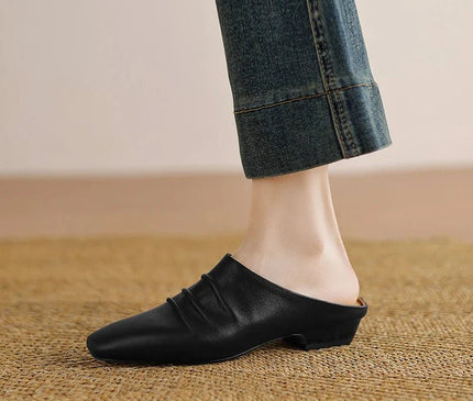 mule-femme-marron-minimaliste-bout-pointu