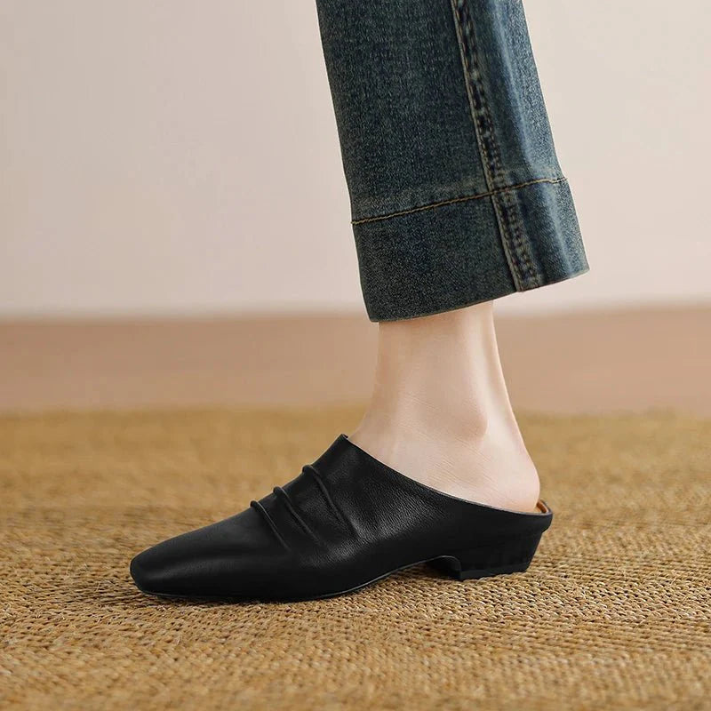 mule-femme-marron-minimaliste-bout-pointu