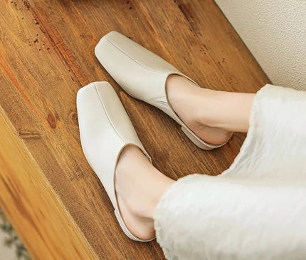 mules-argentees-bout-carre-talon-bas