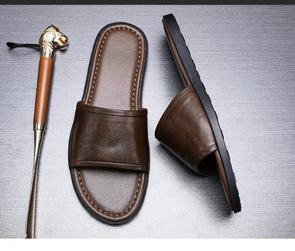 mule-marron-minimaliste-homme-ligne-epuree