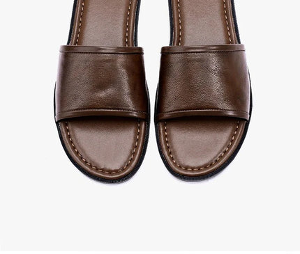 mule-marron-minimaliste-homme-ligne-epuree
