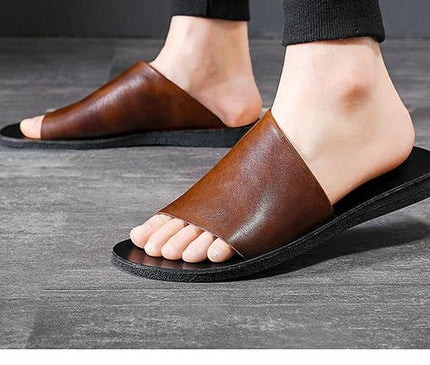 sandales-minimalistes-marron-noir-ouvertes