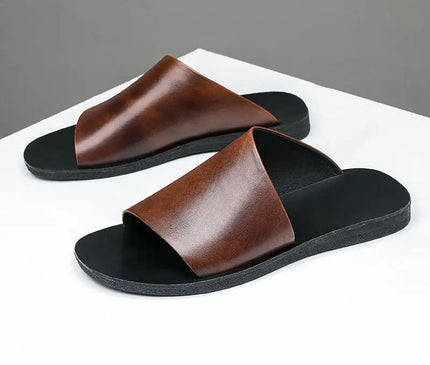 sandales-minimalistes-marron-noir-ouvertes