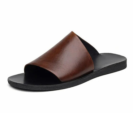 sandales-minimalistes-marron-noir-ouvertes