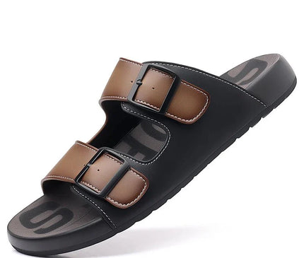 mules-hommes-brides-ajustables-boucles-noires