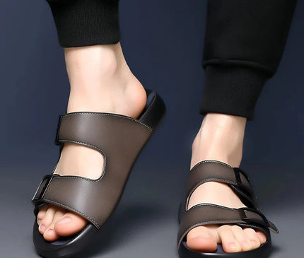 mules-hommes-brides-ajustables-boucles-noires