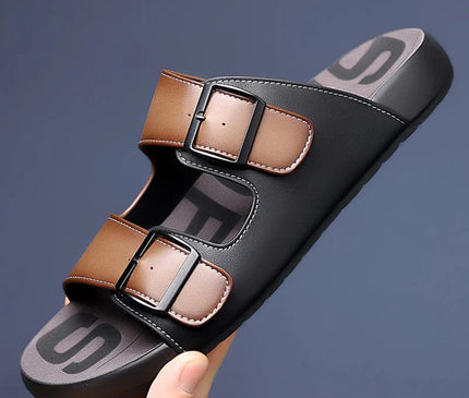 mules-hommes-brides-ajustables-boucles-noires