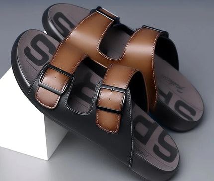 mules-hommes-brides-ajustables-boucles-noires