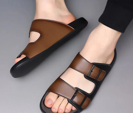 mules-hommes-brides-ajustables-boucles-noires