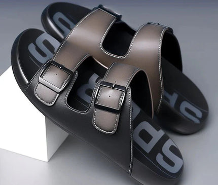 mules-hommes-brides-ajustables-boucles-noires