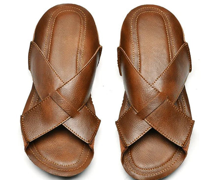 sandales-croisees-marron-style-rustique