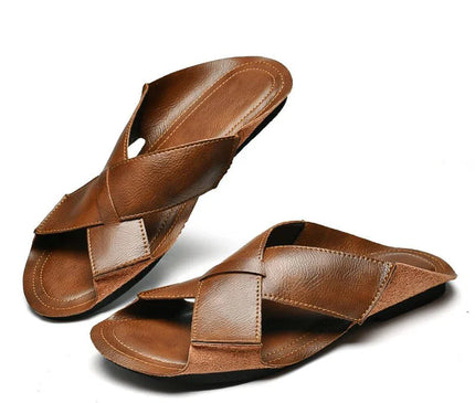 sandales-croisees-marron-style-rustique