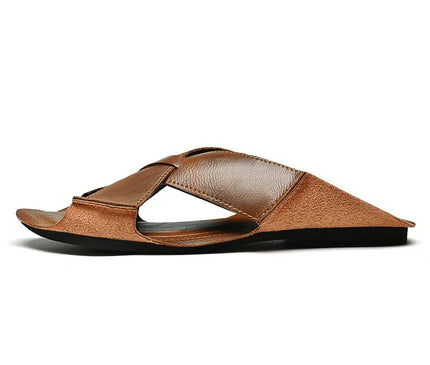sandales-croisees-marron-style-rustique