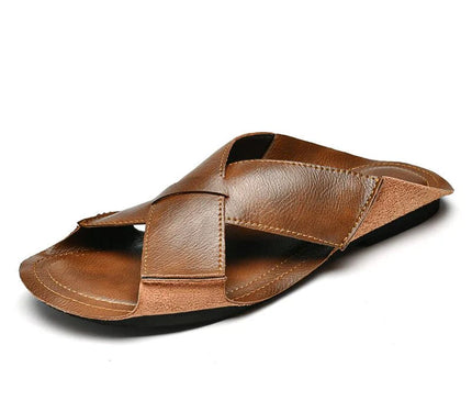 sandales-croisees-marron-style-rustique