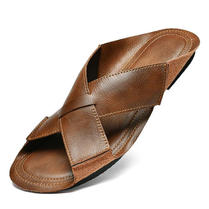 sandales-croisees-marron-style-rustique