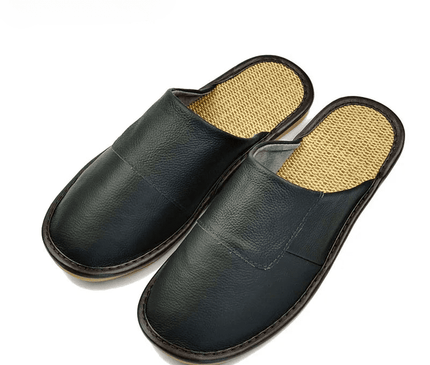 chaussons-rustiques-noirs-semelle-naturelle