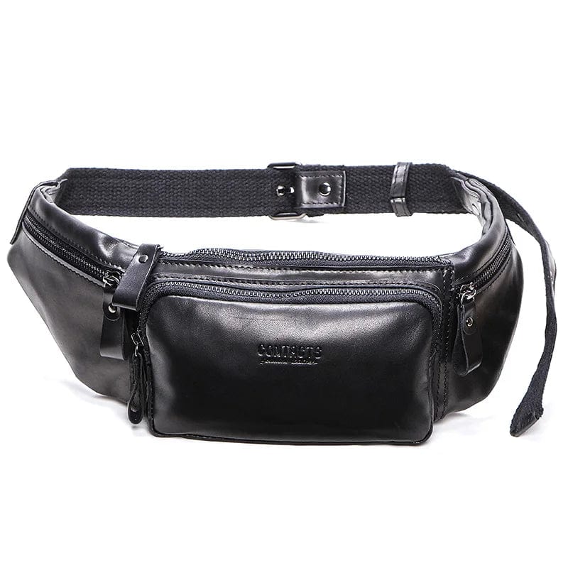 sac-banane-vintage-cuir-brun-sangle-ajustable