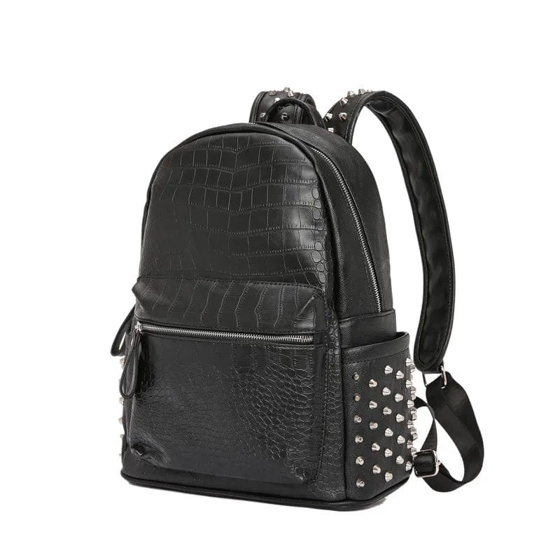 sac-a-dos-urbain-noir-avec-texture-crocodile-clous-metalliques