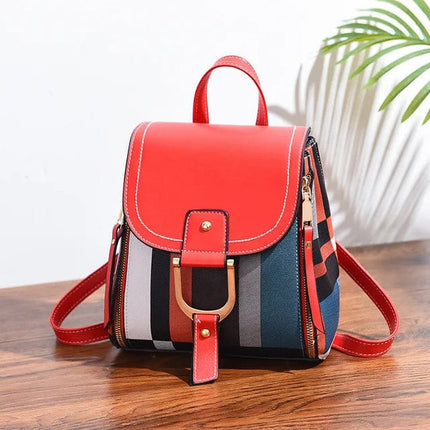 sac-a-dos-compact-urbain-a-motifs-geometriques-et-rabat-camel